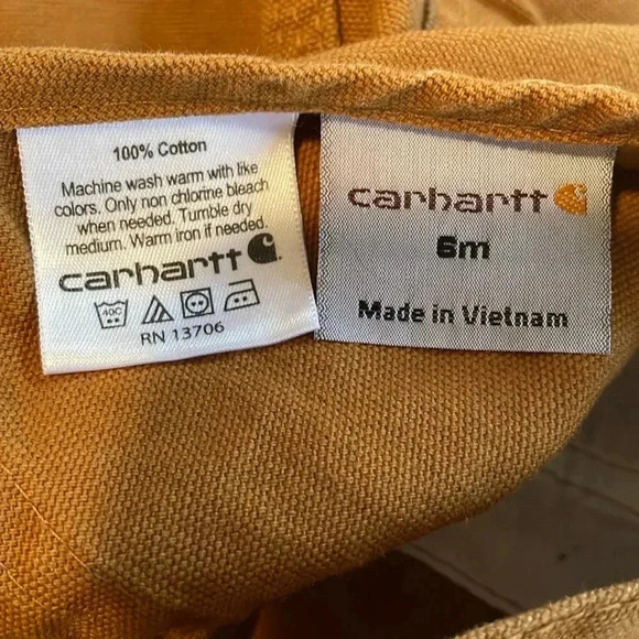 CARHARTT Boys’Canvas Overall flannel lined - Picture 13 of 13